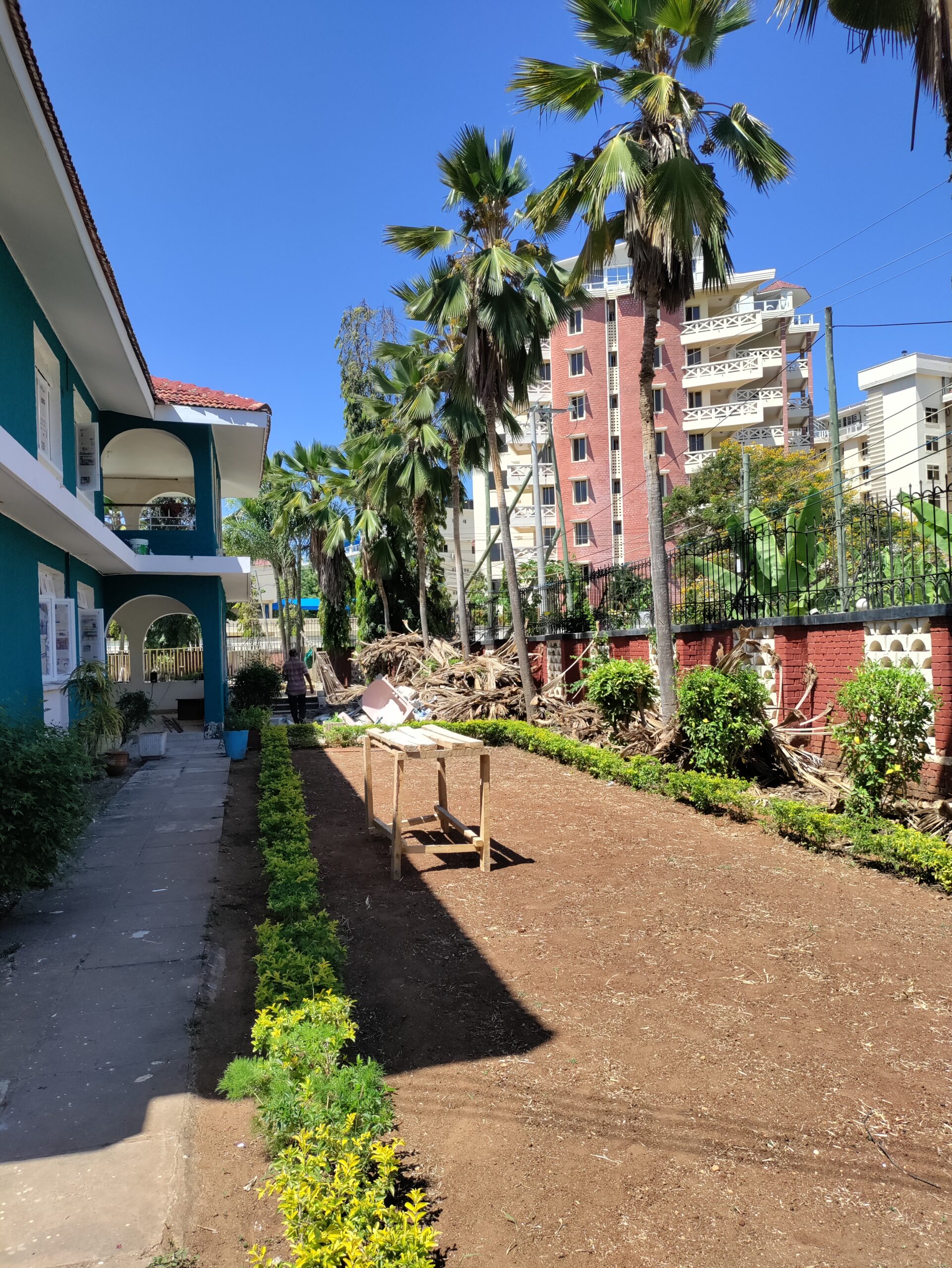 The Gallivanters Hostel grounds during the early renovation work