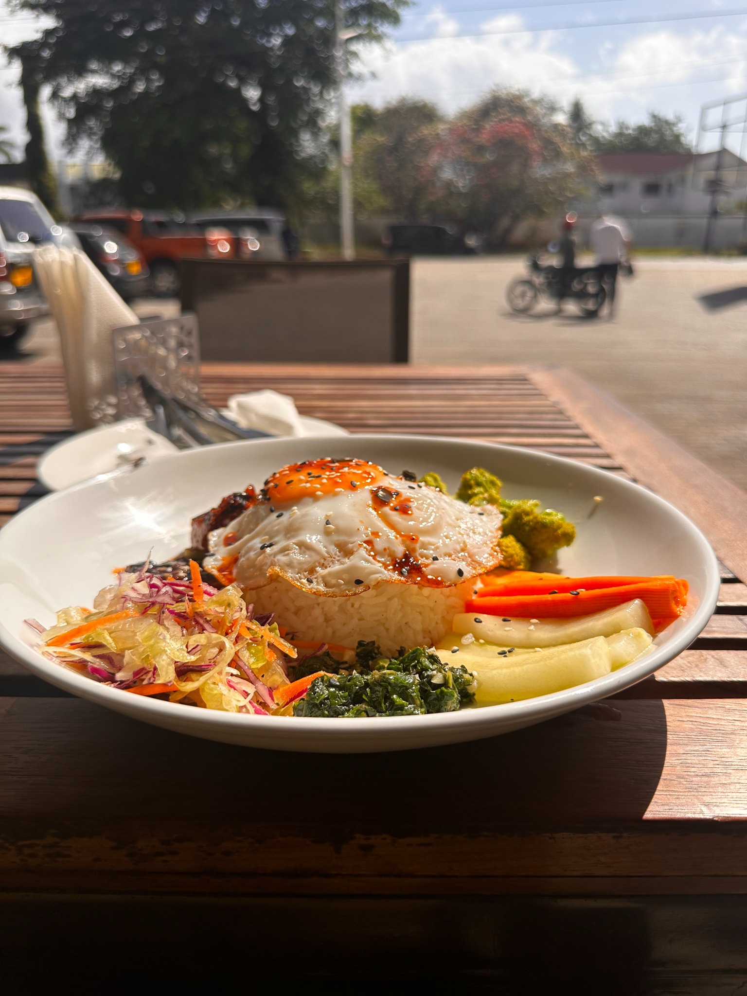 A colorful lunch served at Coco Bravo near Coco Beach in Dar es Salaam
