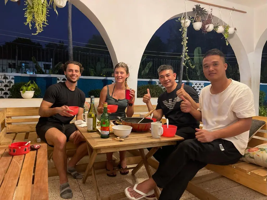 Gallivanters Hostel guests sharing time together in Dar es Salaam